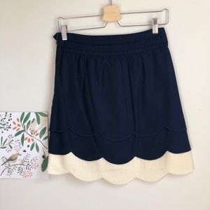 Anthropologie Floreat Scallop Skirt